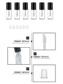 34件 1.2ml 空黑色唇彩管，便攜式補充瓶，迷你 DIY 唇妝分裝容器，適合旅行補妝 - 黑色 - 查看 5