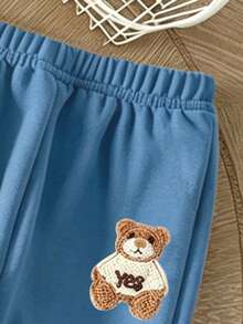 SHEIN Playful Pals 2 piezas/Set Sudadera y Pantalón de Chándal a Juego para Niño Bebé Conjunto de Otoño Cómodo a Juego Familiar St - Multicolor - Ver 5