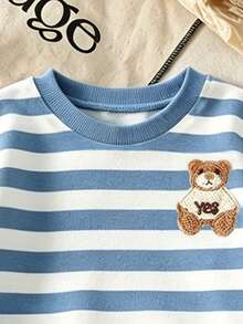 SHEIN Playful Pals 2 piezas/Set Sudadera y Pantalón de Chándal a Juego para Niño Bebé Conjunto de Otoño Cómodo a Juego Familiar St - Multicolor - Ver 6