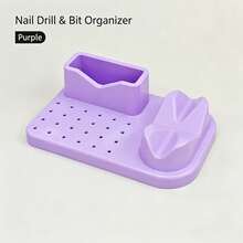 1 PIEZA Nuevo tipo de caja/estante de almacenamiento para pulidor de uñas, mango de almacenamiento dividido creativamente, caja de almacenamiento para cabezal de pulidor de uñas - Multicolor - Ver 11