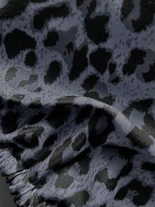 Swim Mod Conjunto de Bikini Estampado de Leopardo Negro & Gris para Vacaciones de Playa Primavera/Verano 26SS - Multicolor - Ver 9
