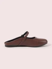 CUCCOO DOLLMOD Ladies Gentle Bow Women's Satin Low Vamp Mules Shoes - Coffee Brown - View 5