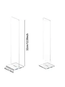 1PC Removable Transparent Acrylic Memo Board With Stand For Computer Screen Message Board Desktop Two Colors Option Back To School Office Desk Accessory Home Gift - A - View 2