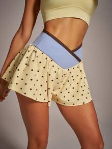 VARSIVA Falda pantalón deportiva con estampado de lunares y patchwork de bloques de color - Multicolor - Ver 14