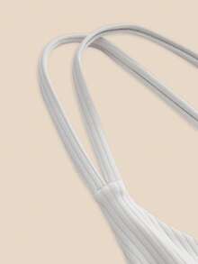 SHEIN Cheerettes 女款素色交叉背日常健身運動內衣 - 灰色 - 查看 6