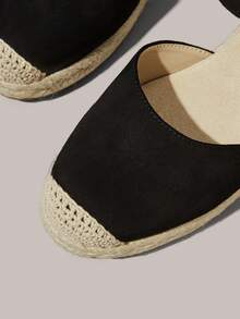 Styleloop Sepatu Wedges & Platform Wanita, Gaya Bohemian, Liburan Pantai, Nuansa Barat, Pakaian Musim Panas, Perlengkapan Perjalanan - Hitam - View 5
