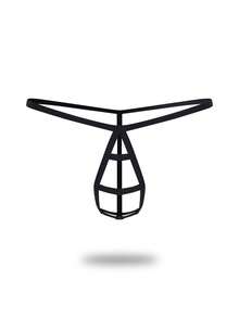 DrisQ DrisQ 1pc Men's Sexy Mid-Waist Thong Underwear, No-Slip Design, Charming And Seductive - Black - View 4