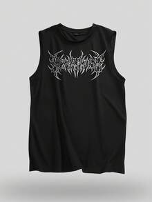 GymBeat Men Graphic Print Slim Fit Versatile Everyday Sports Tank Top, Gym - Black - View 3