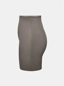 SHEIN 女款高腰休閒日常穿著塑形短褲 - 深灰色 - 查看 5