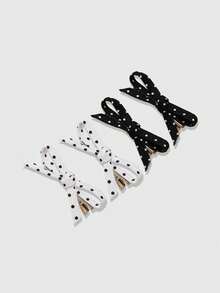 4Pcs black and white polka dot model