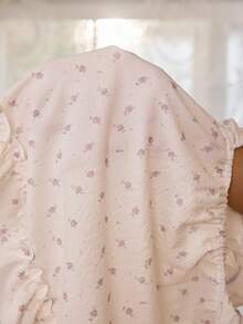 CottageSlumber Sweet Sexy Ditsy Floral Women's Spring/Summer Short Sleeve Pink Plaid Long Pants Loungewear Set Plus Size - Multicolor - View 7