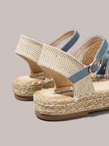 Styleloop Fashion Blue Hemp Rope Bottom Women's Flat Shoes Comfortable And Breathable Commuting Suitable For Outdoor Vacation Travel Beach Shopping Daily Leisur - Blue - View 6