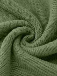 Franclia Loose Fit Commuter Layering Sleeveless Knit Vest - Army Green - View 5
