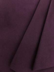 SHEIN LUNE Chaqueta casual larga con capucha y bolsillos grandes de unicolor de manga larga para mujer de talla grande - Morado - Ver 7