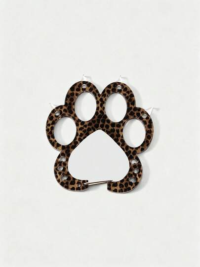 Anime 1 Pieza Llavero con forma de garra de gato, Llavero de acrílico con estampado de leopardo estilo Y2K,