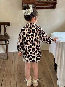 LMoss Kids 女童編織休閒襯衫 + 吊帶背心 + 短褲套裝 - 棕色 - 查看 6