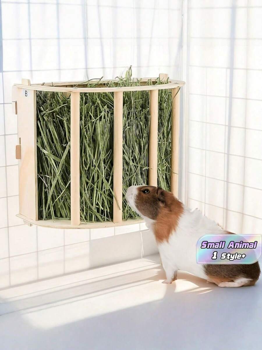 1 buah Tempat Pakan Jerami untuk Guinea Pig, Rak Jerami Kelinci, Dispenser Pakan Hewan Kecil dengan Gaya Warna Acak, Aksesori Kandang Hewan Peliharaan Tahan Lama untuk Memberi Makan Kelinci dan Chinchilla, Pengisi Kaos Kaki Natal, Ide Hadiah Liburan yang Wajib Dimiliki - MultiWarna - View 1