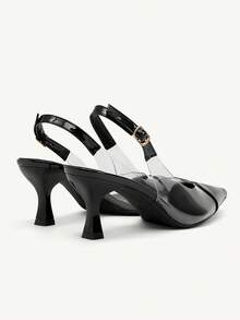 CUCCOO CHICEST 女士优雅尖头高跟鞋，简约设计，通勤必备 - 黑色 - 查看 11
