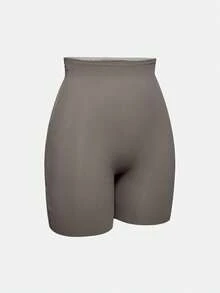 SHEIN 女款高腰休閒日常穿著塑形短褲 - 深灰色 - 查看 3