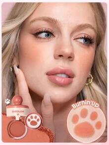 SHEGLAM Cutie Paw 印章腮紅-404 Burnin' Up 持久輕盈粉狀腮紅棒 品牌美妝化妝品 適合女士與女孩 - 404 Burnin' Up - 查看 3