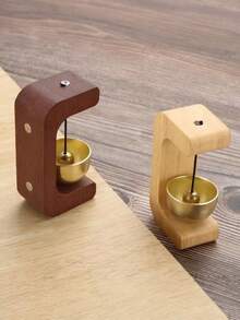 1PC Natural Wooden Wind Powered Doorbell Chime With Calming Soothing Sound Wind Alert Bell For Entryway Porch Garden Rustic Farmhouse Home Decor Valentine Day Gift For Couples Door Hanging Ornament - multicolor - View 6