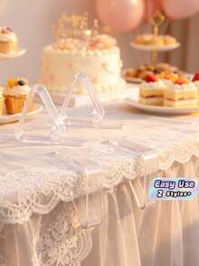 36/48Pcs Transparent Tablecloth Clips, Non-Slip Plastic Table Clamp, Practical Accessories For Home, Outdoor, Restaurant And Camping - Multicolor - View 1