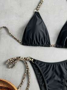 Swim Basics Sexy Bikini Set For Vacation Beach - Multicolor - View 5