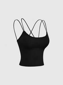 SHAPORA 2026 Hot Selling Women's Seamless Minimalist Solid Color Fashion Comfortable High Cost-Effective High Quality Portable Camisole Single Pack - Black - View 5