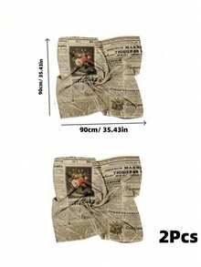 Joivida 1Pc/2Pcs Multi-Functional Scarf With Printed Text Design And High-End Feel, Breathable And Stylish,Retro Bandana With The Theme Of The USA-Canada-Mexico World Cup, Versatile Decorative Square Scarf That Can Be Used As A Headwear And Hairband - Multicolor - View 13