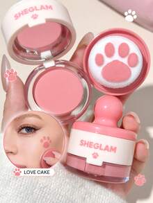 SHEGLAM Cutie Paw 印章腮紅-001 Love Cake 持久輕盈粉狀腮紅棒 品牌美妝化妝品 適合女士與女孩 - 001 Love Cake - 查看 1