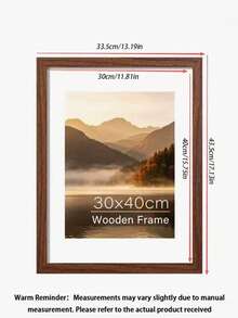 1/3件 30x40cm 木製相框，經典木框，30x40cm A4 A3 復古木框，復古棕色長方形光滑拋光裝飾框，適用於居家臥室客廳桌面牆面裝飾 - 木質相框 - 查看 18