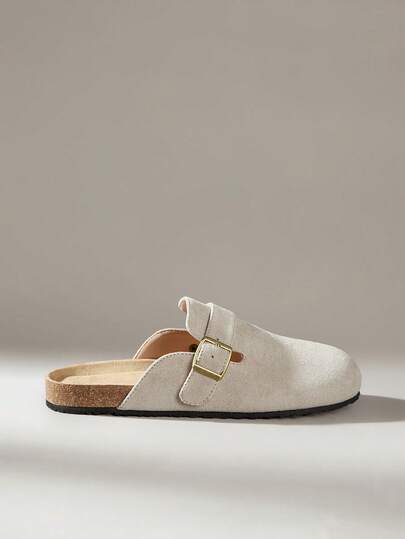 Solecia Women's New Slip-On Half-Pack Slippers Casual Flat Shoes Fall Shoes