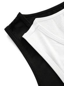 Cheerettes Camiseta sin mangas deportiva de unicolor versátil y casual - Multicolor - Ver 6