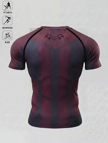 Gym Rark Men's Fashion Plaid Colorblock Crew Neck Short Sleeve Sports T-Shirt - Multicolor - View 2