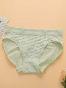 Snug Zone 4pcs Solid Color Textured Triangle Panties - Multicolor - View 6