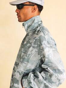 SUMWON Men Camouflage Printed Full-Zip Sports Jacket With Stand Collar Elastic Cuffs And Side Pockets Windbreaker Style - Multicolor - View 7
