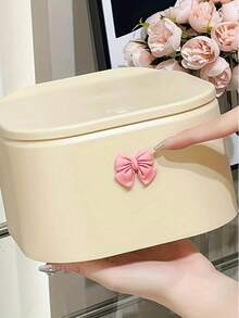 Zazumi Girl's Hair Accessories Storage Box, Headband Storage Box, Headbands, Hair Ribbons, Cotton Swab Storage Box, Bathroom Container Hair Clip Holder With Lids, Kitchen, Home Storage Boxes - View 3