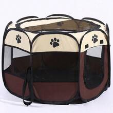 1PC Portable Foldable Pet Tent Kennel Octagonal Fence Puppy Shelter Easy To Use Outdoor Easy Operation Large Dog Cages Cat Fences - Multicolor - View 16
