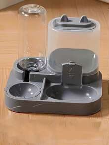 2IN1 Large Capacity Cat Feeder And Water Dispenser Dry Wet Separation 700ml Food Tray 400ml Gravity Water Bowl Durable Plastic Transparent Design For Indoor Travel Pet Cats Dogs - One Size Fits All - View 13