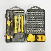 46/115 Pieces Of Silver Aluminum Alloy Hand Push Kit, Car Maintenance Tool Set, Family Manual Tool Set, With Toolbox, Father's Day Gift, Men's Kit, Tools With Toolbox - Repair Tool Kit - View 16