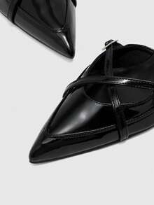 CUCCOO BIZCHIC Women's Shoes, Black, Pointed Cat And High-Heeled Sandals. - Black - View 3