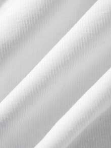 Dazy Plus Solid Color Fitted Square Neck Versatile Casual Short Sleeve White Plus Size Women Spring Summer T-Shirt - White - View 6