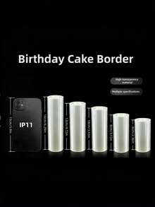 1Pc Easy To Make Delicious Cakes - Ideal Baking Packaging Accessories For Transparent Cake Decorative Edge To Decorate Mousse, Chocolate And Pastry - Multicolor - View 6