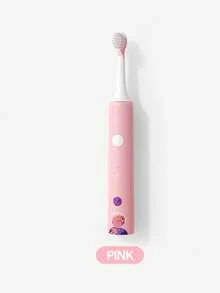 Teckwe Cepillo de dientes eléctrico recargable con diseño de dibujos animados, automático, con cabezales de cepillo de repuesto suaves, múltiples modos, resistente al agua, cepillo de dientes para el cuidado oral de niños - Multicolor - Ver 8