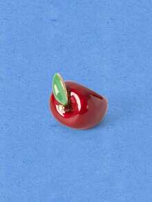 Popjeli Cute Apple Personalized Design Ring - Multicolor - View 6