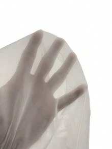 Sweetra 大尺碼甜美可愛波點蝴蝶結 2 合 1 上衣 - 白色 - 查看 9