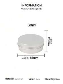 24/12 Stücke Aluminium Blechdosen mit Schraubverschluss, 10ml/30ml/50ml/60ml Aluminium Blechdosen nachfüllbare Behälter, Metalldosen mit Deckeln, leere Aluminium Dosen Metallkerzen Aufbewahrungsdosen Reisedosen, geeignet für Basteleien, Süßigkeiten, Kosmetik, Lippenbalsam, Kerzen, DIY - Silber - Übersicht 21