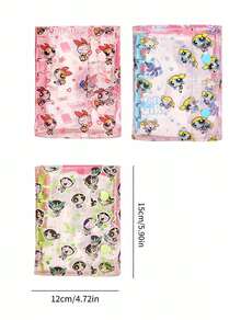 THE POWERPUFF GIRLS X POKOJA LAND 1個 X Joivida 透明便攜式雙扣文件夾，3款可選，可用作相簿存放照片，也可用於存放金錢、文具、筆記本、貼紙簿，適合辦公室、學校，是個有趣的禮物 - A7 - 查看 3
