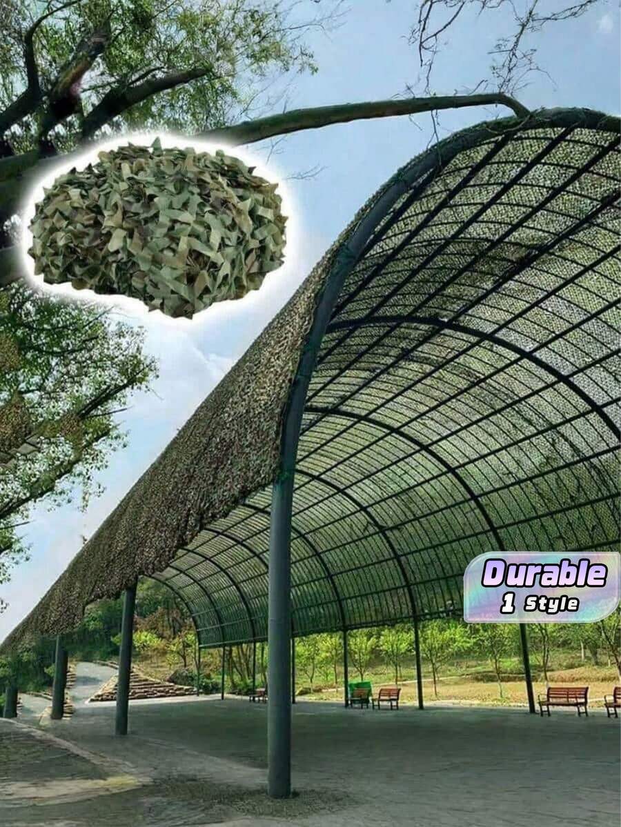 Camouflage Net Tent Canopy Used For Hunting Blinds, Camping, Party Decoration, Car Cover Shelters. Camouflage Net, Party Decoration, Sunshade Fence Net, Lightweight, Large Roll, Mesh, Perfect For Camping, Photography, Car Cover, Outdoors. - 1PC - View 1