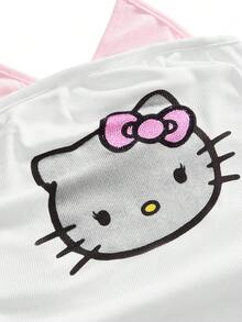 HELLO KITTY AND FRIENDS | ROMWE Y2K 水鑽掛脖背心與低腰短褲 2 件套女裝 - 淺粉色 - 查看 8